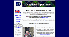 Desktop Screenshot of highland-piper.com